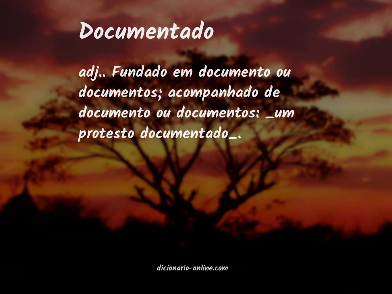 Significado de documentado