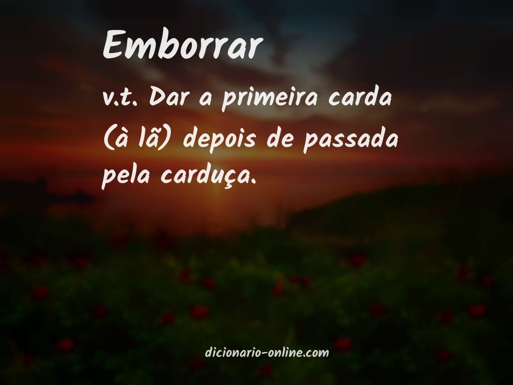 Significado de emborrar