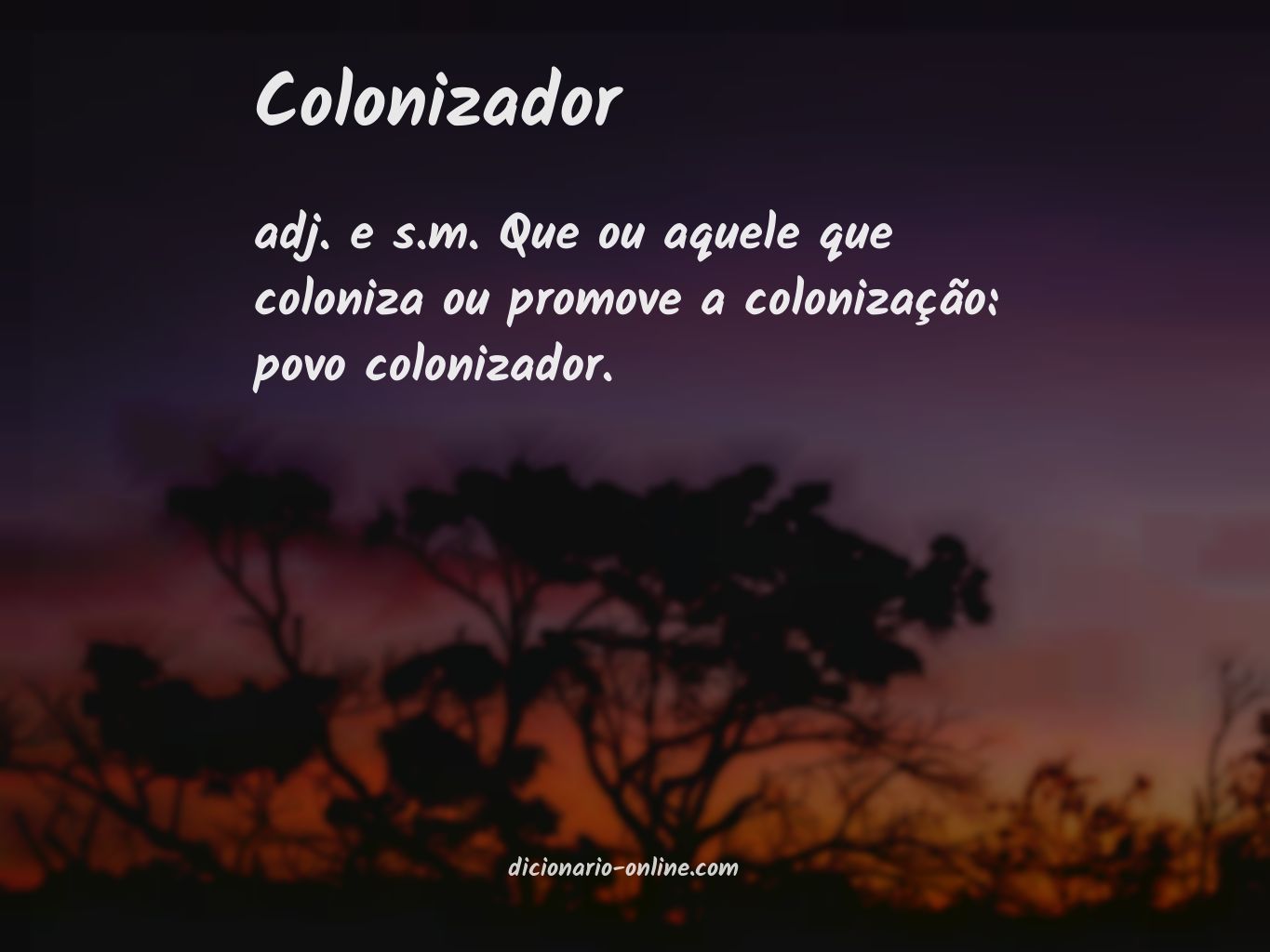 Significado de colonizador