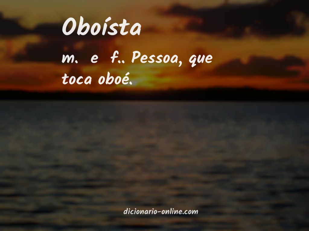 Significado de oboísta