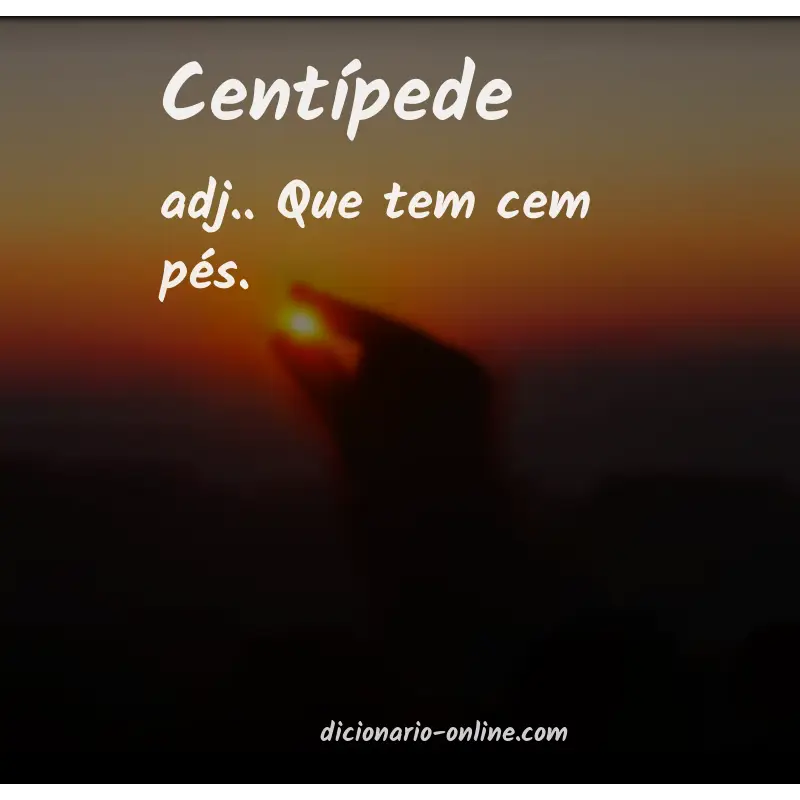 Significado de centípede