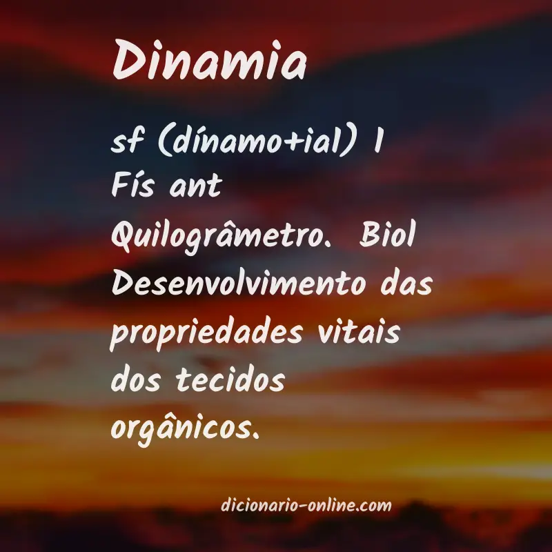 Significado de dinamia