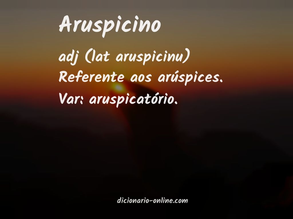 Significado de aruspicino