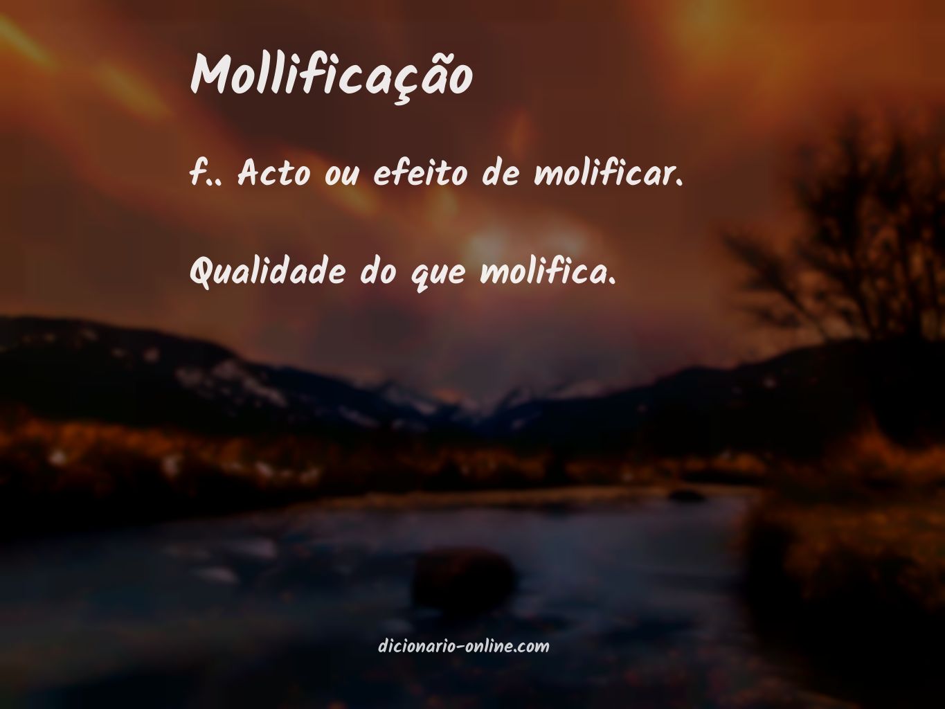 Significado de mollificação