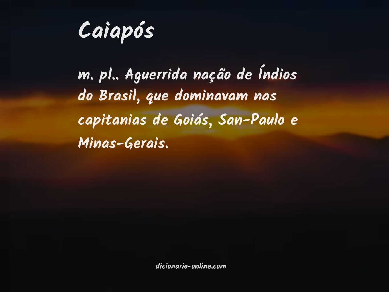 Significado de caiapós