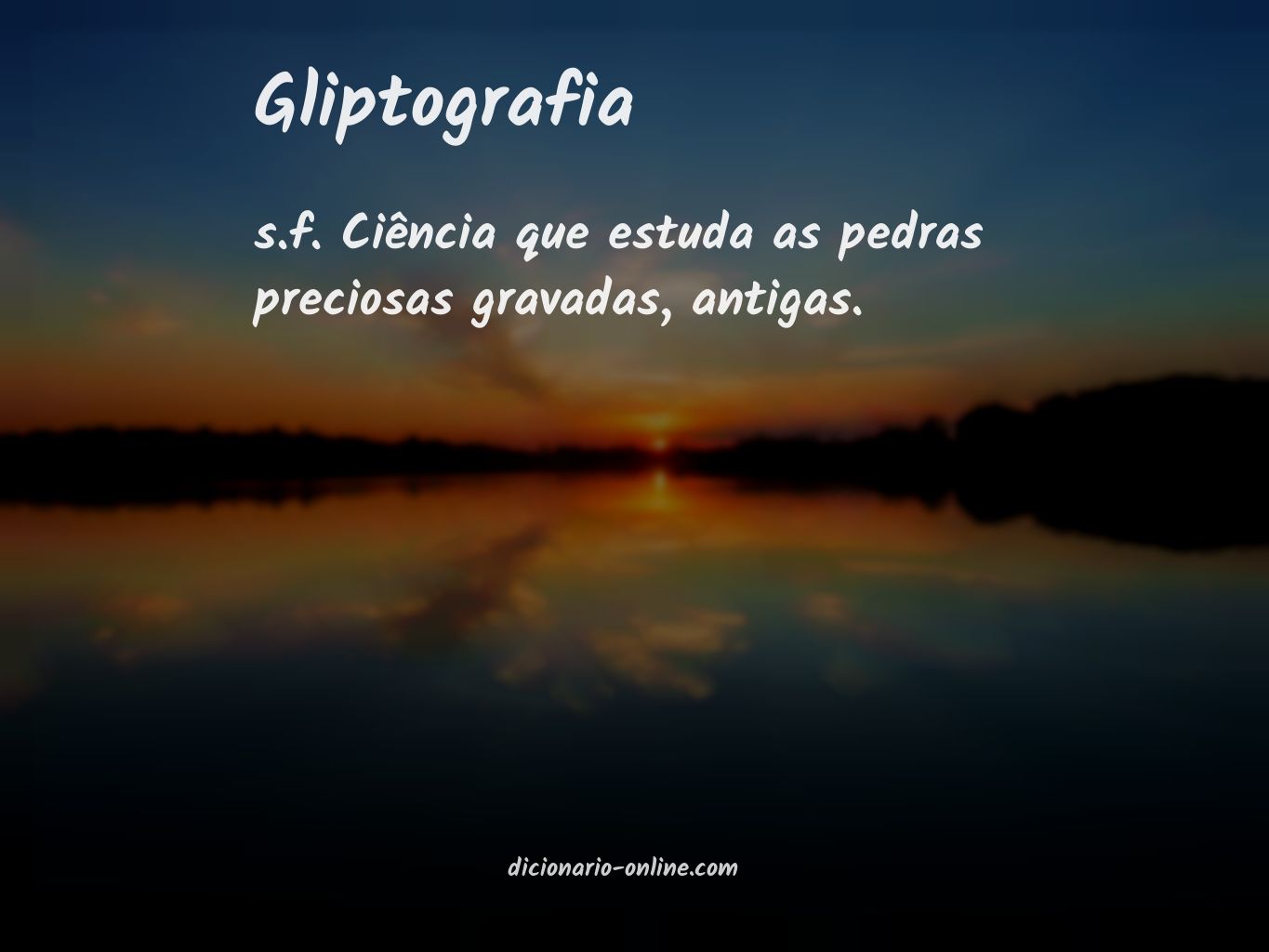 Significado de gliptografia