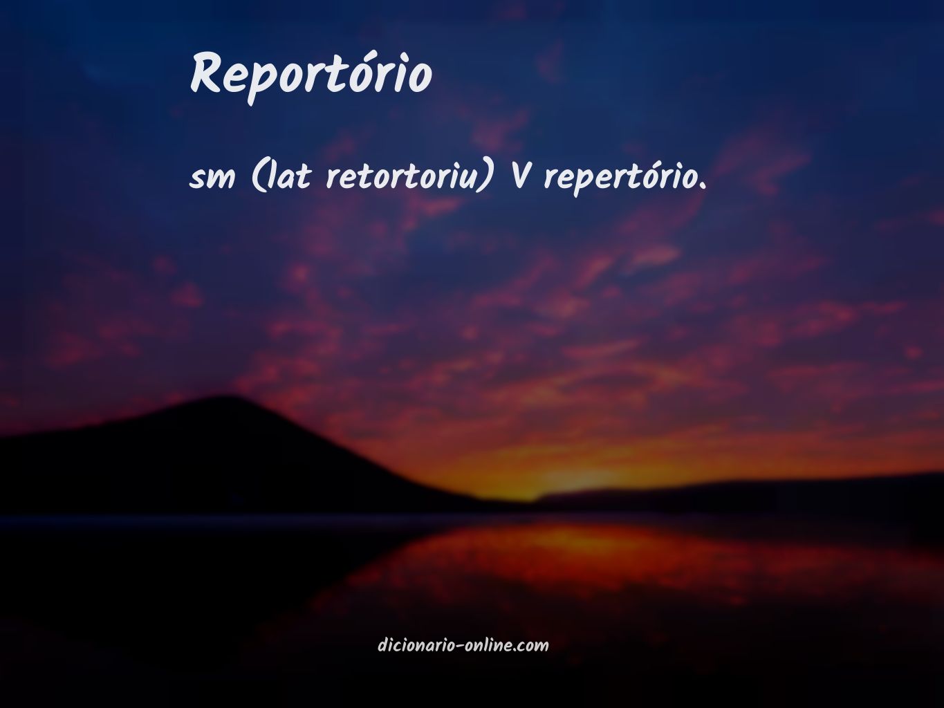 Significado de reportório