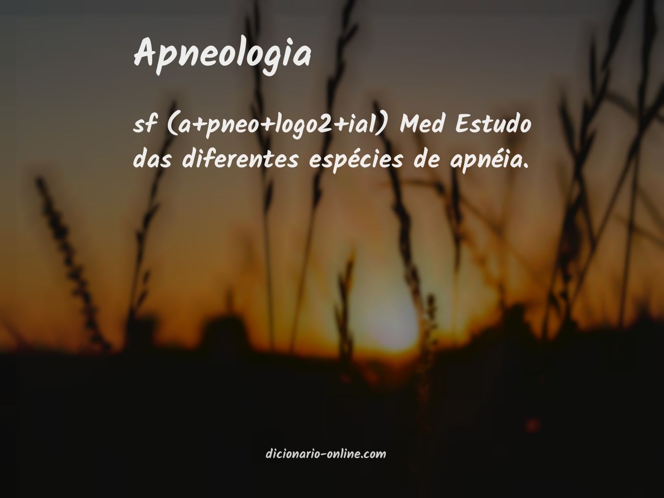 Significado de apneologia