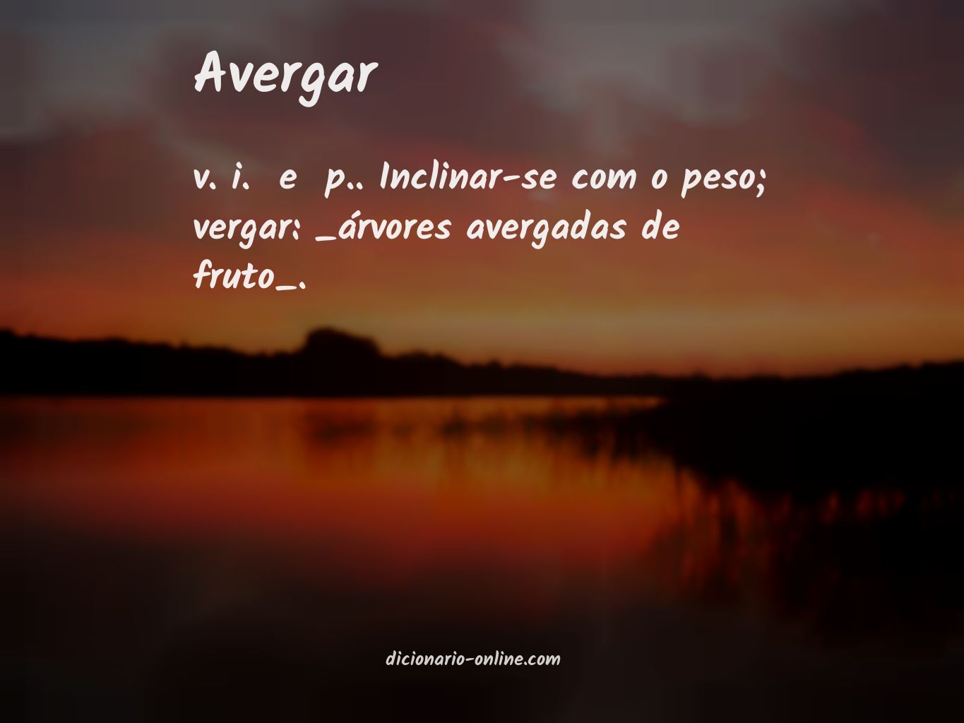 Significado de avergar