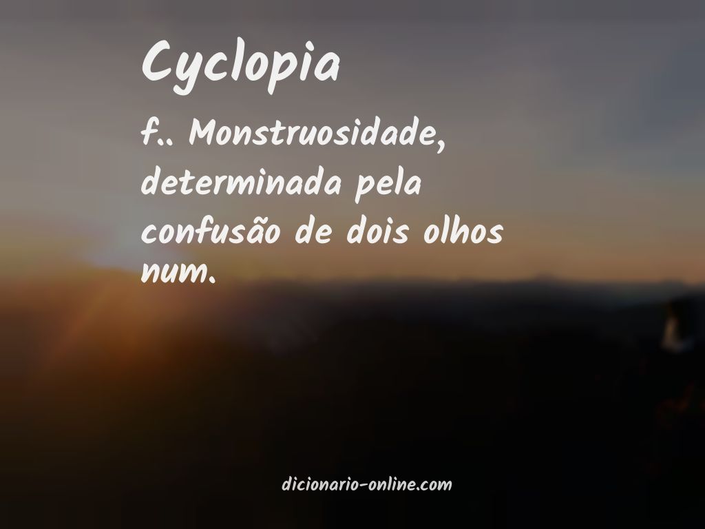 Significado de cyclopia