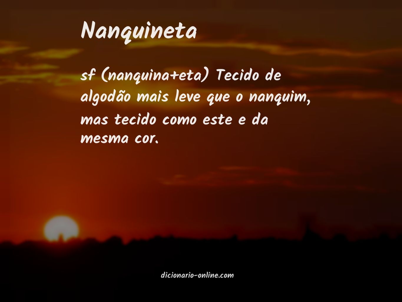 Significado de nanquineta