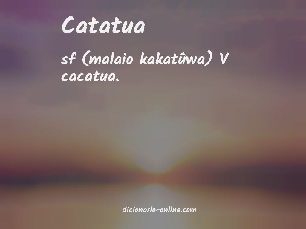 Significado de catatua