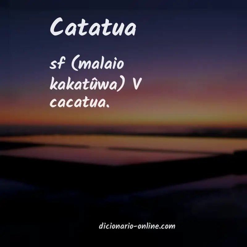 Significado de catatua