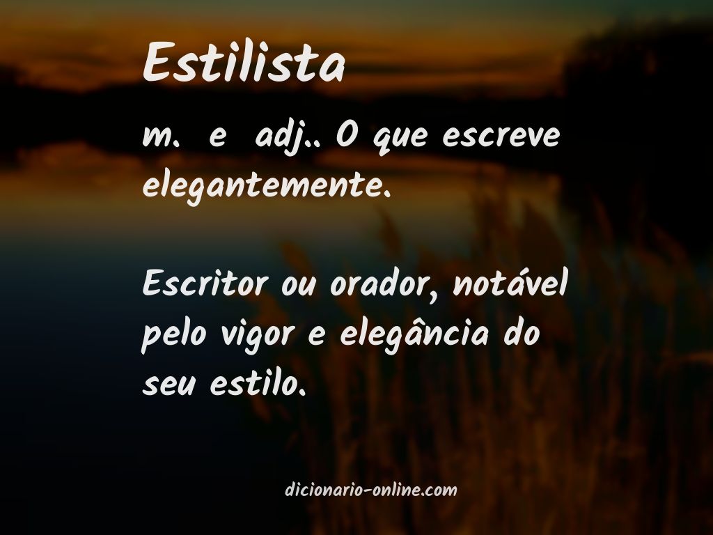 Significado de estilista