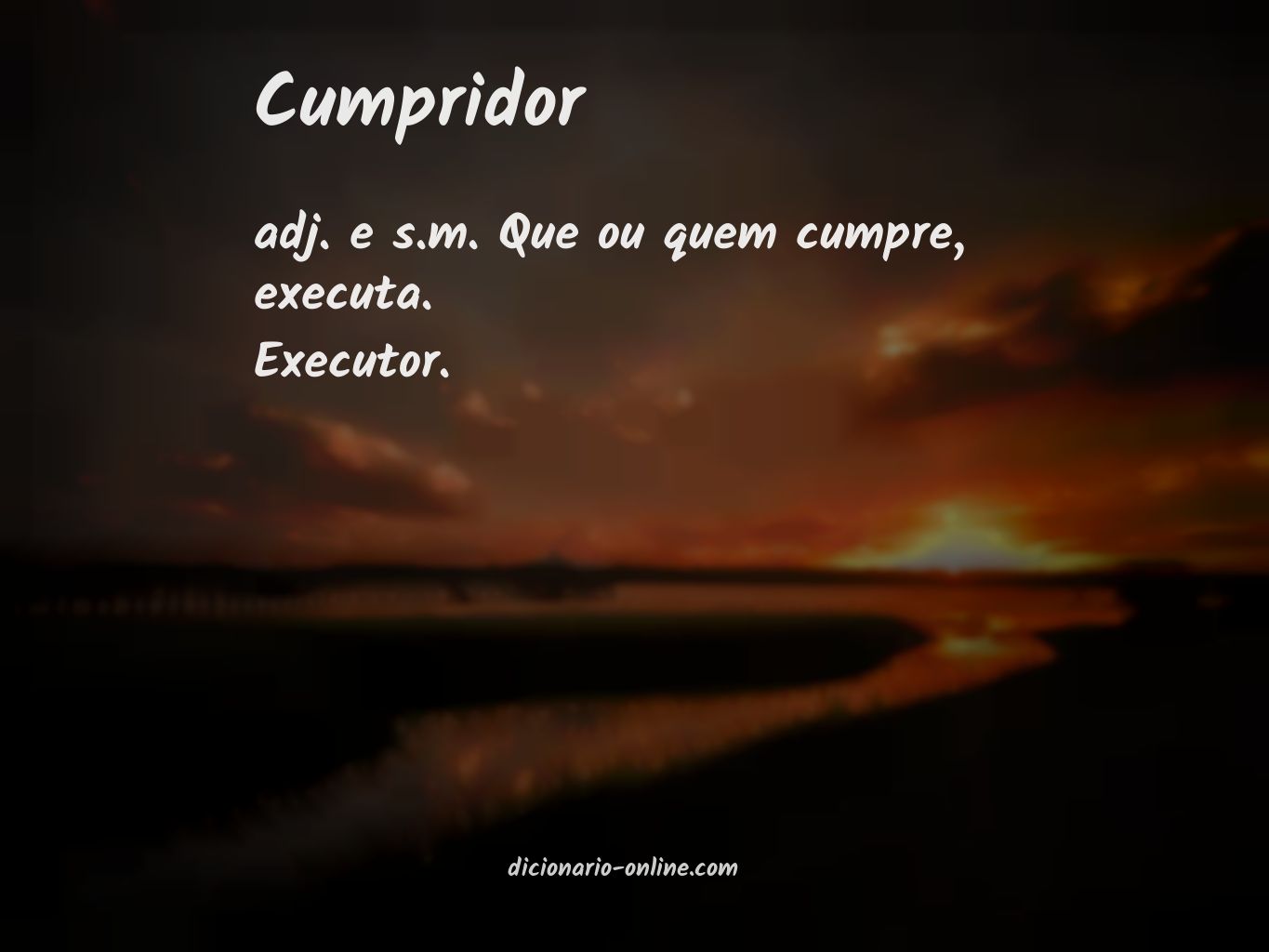 Significado de cumpridor