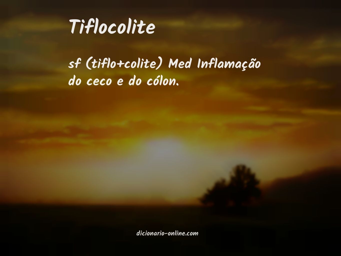 Significado de tiflocolite