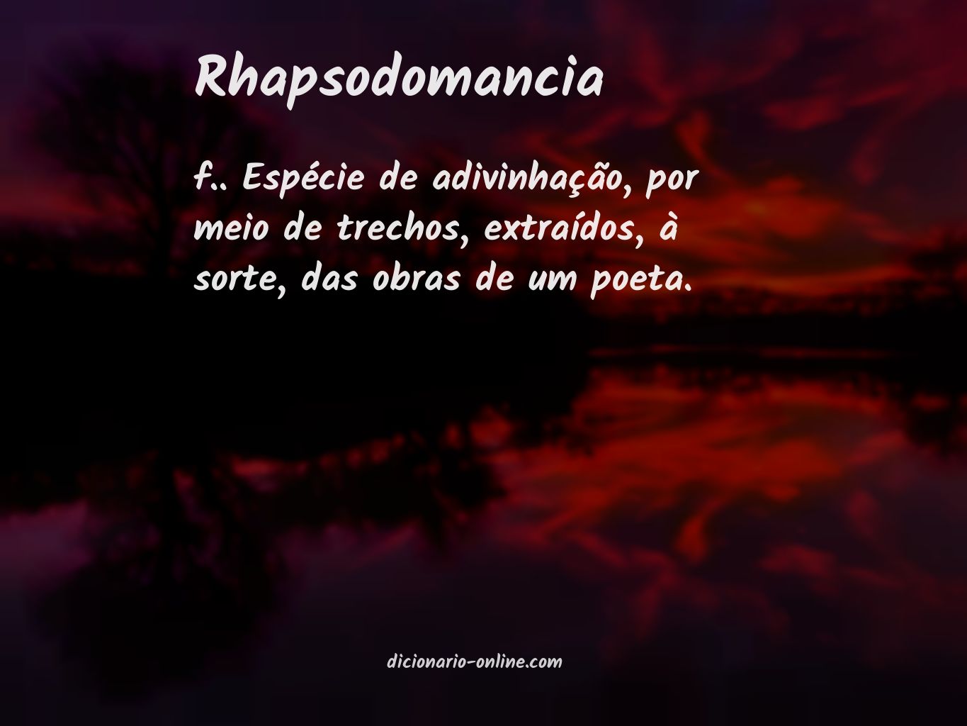 Significado de rhapsodomancia