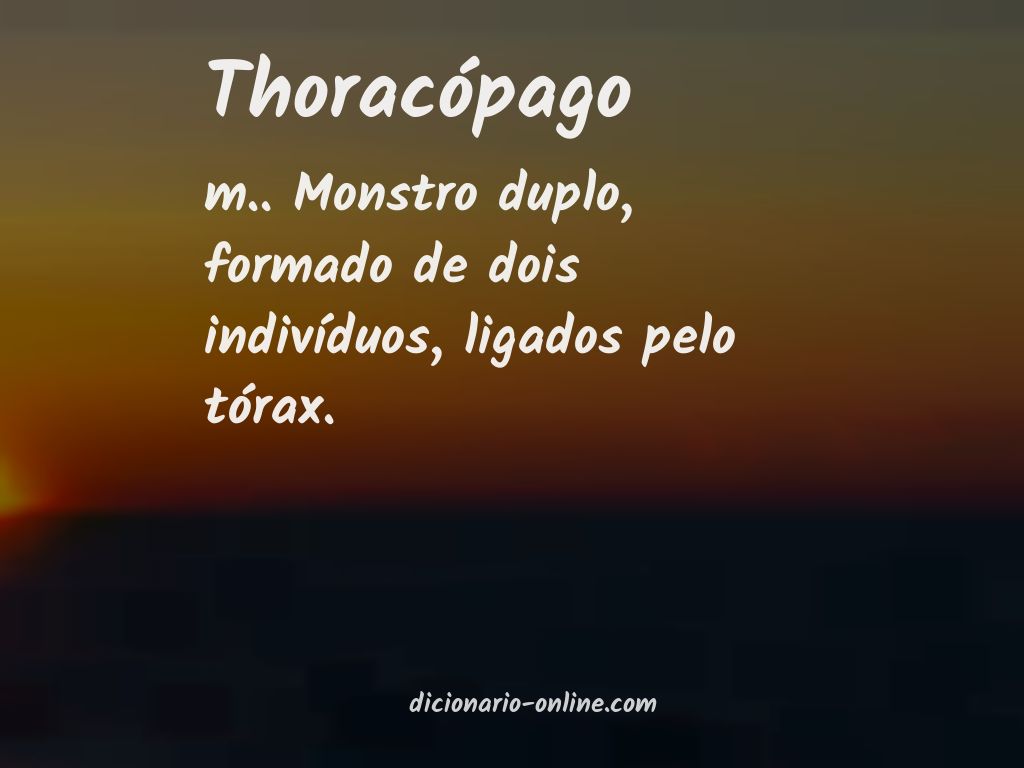 Significado de thoracópago