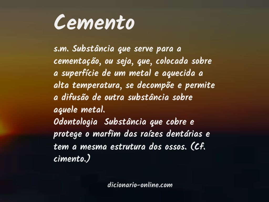 Significado de cemento