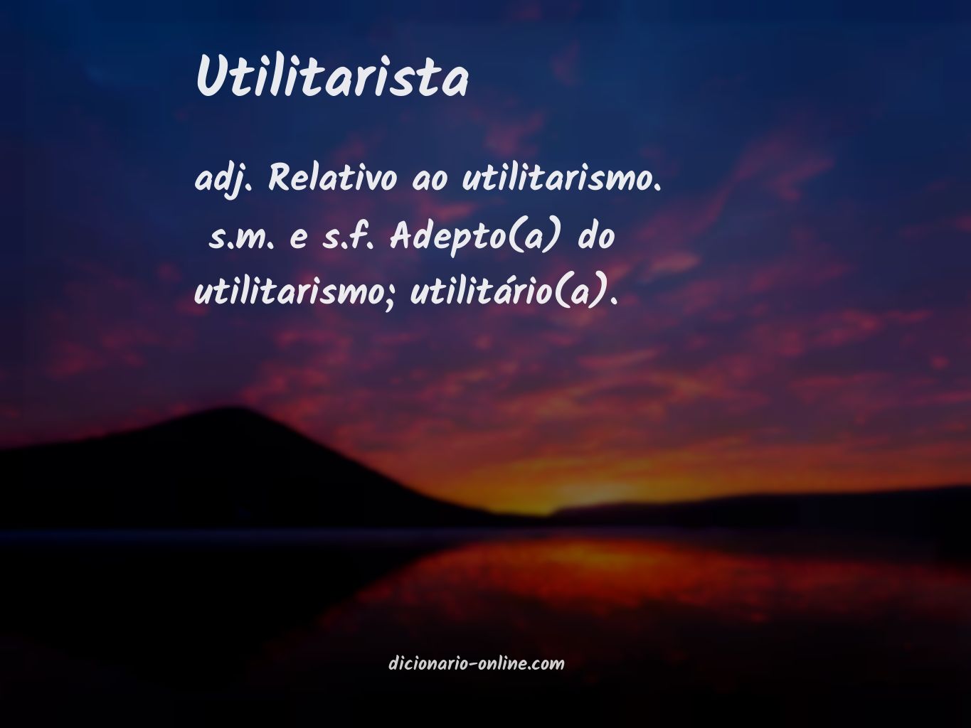 Significado de utilitarista