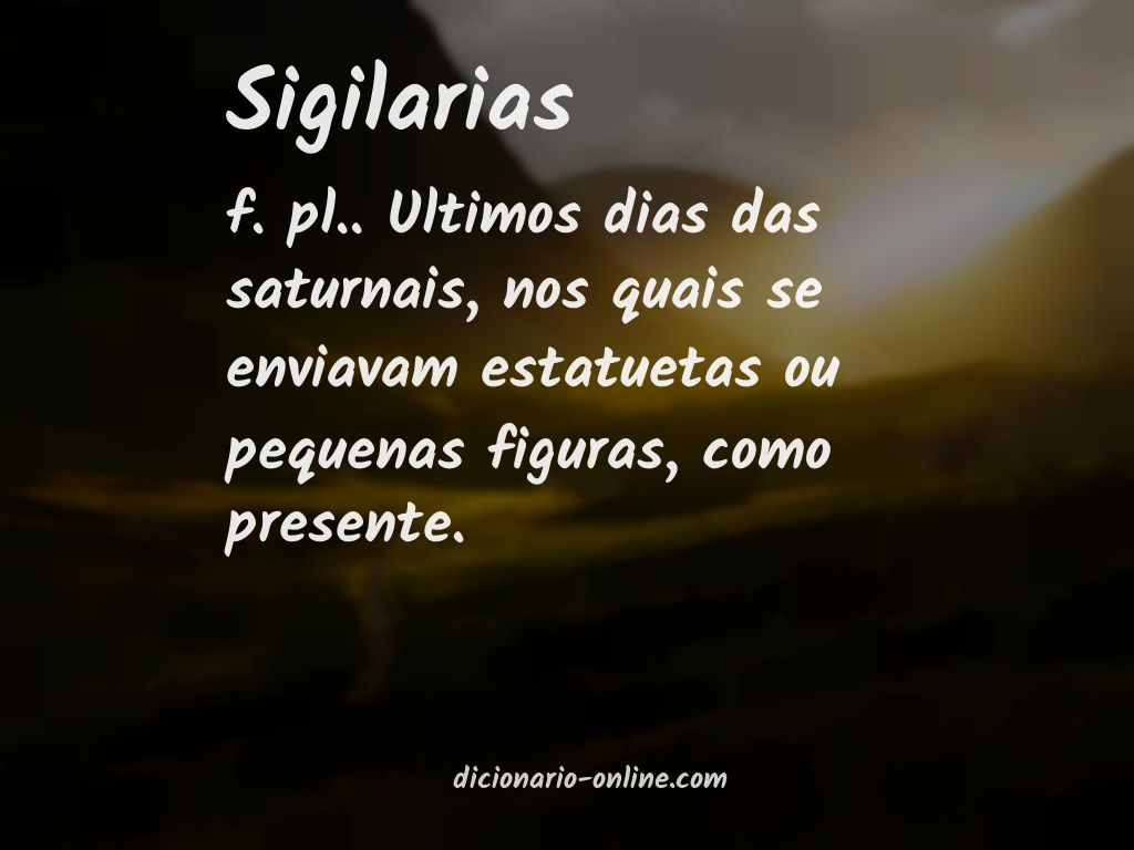 Significado de sigilarias