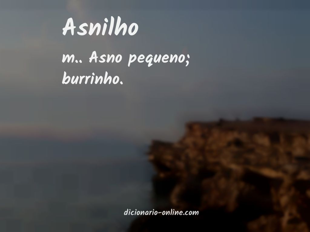 Significado de asnilho