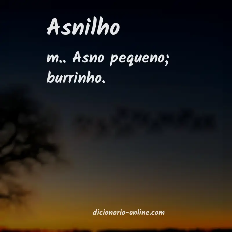 Significado de asnilho
