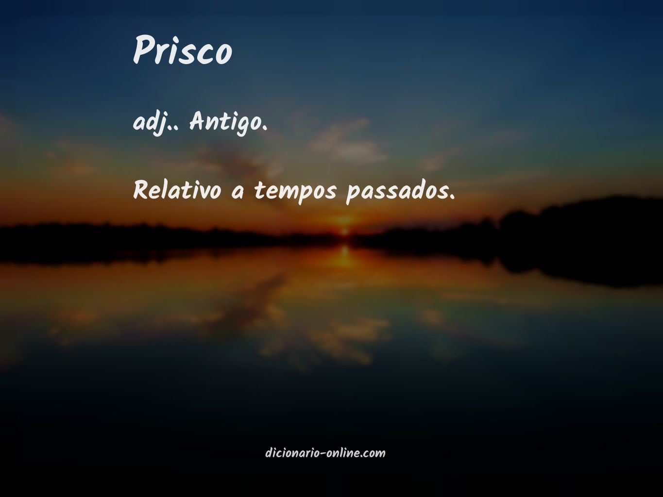 Significado de prisco