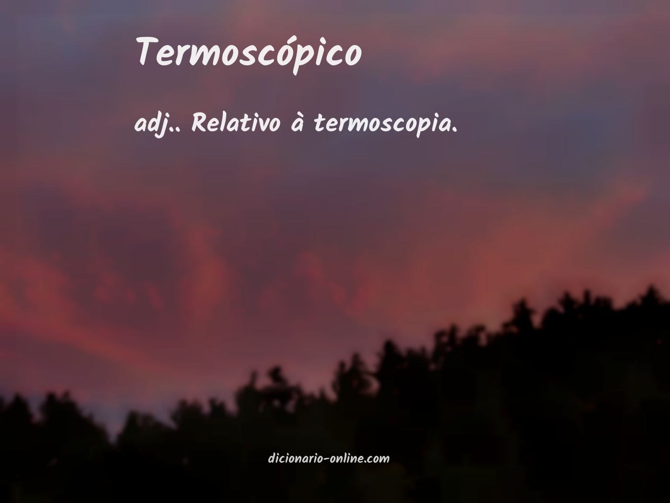 Significado de termoscópico