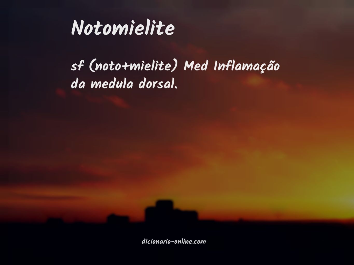 Significado de notomielite