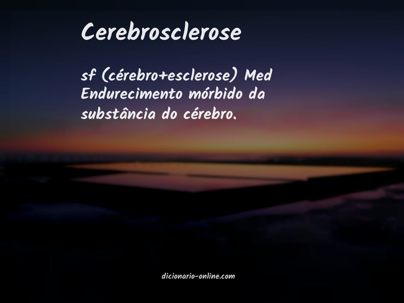 Significado de cerebrosclerose