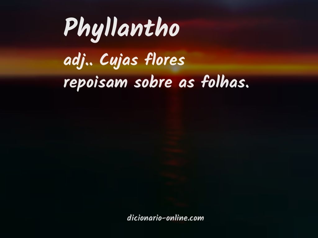 Significado de phyllantho