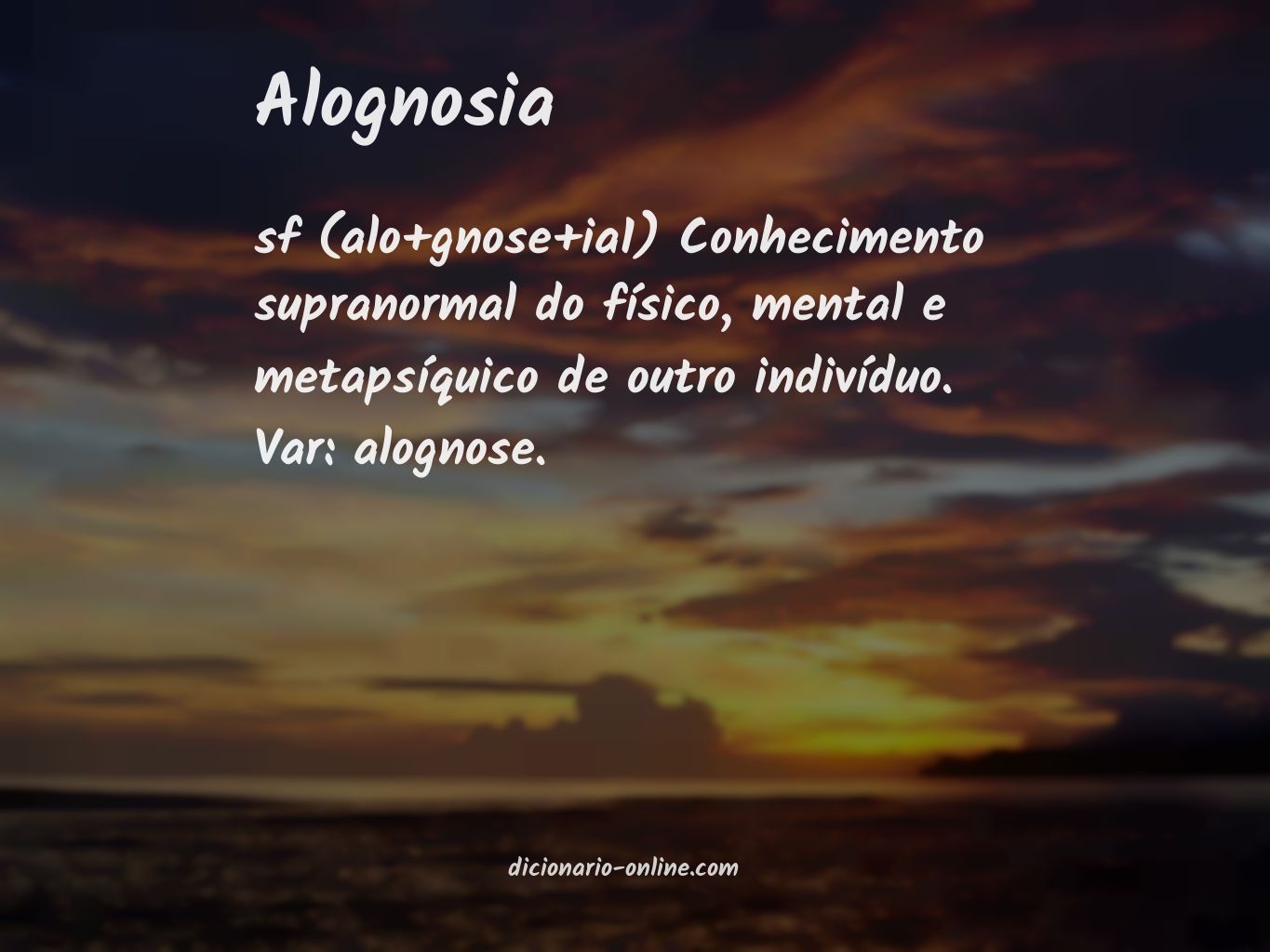 Significado de alognosia