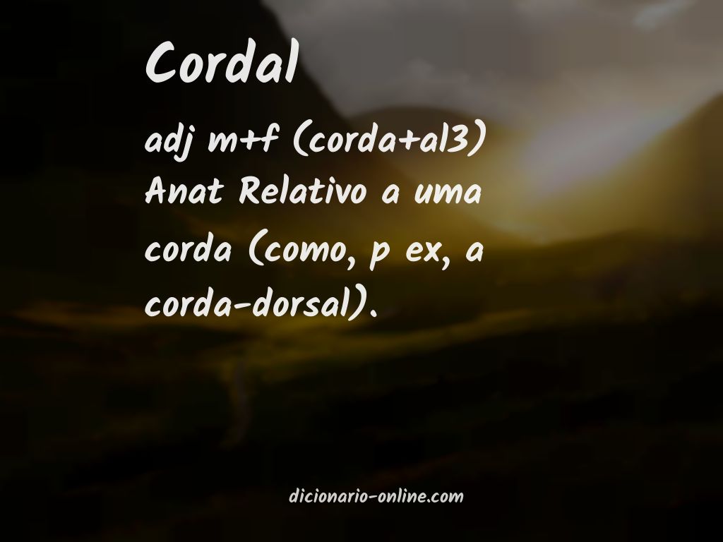 Significado de cordal