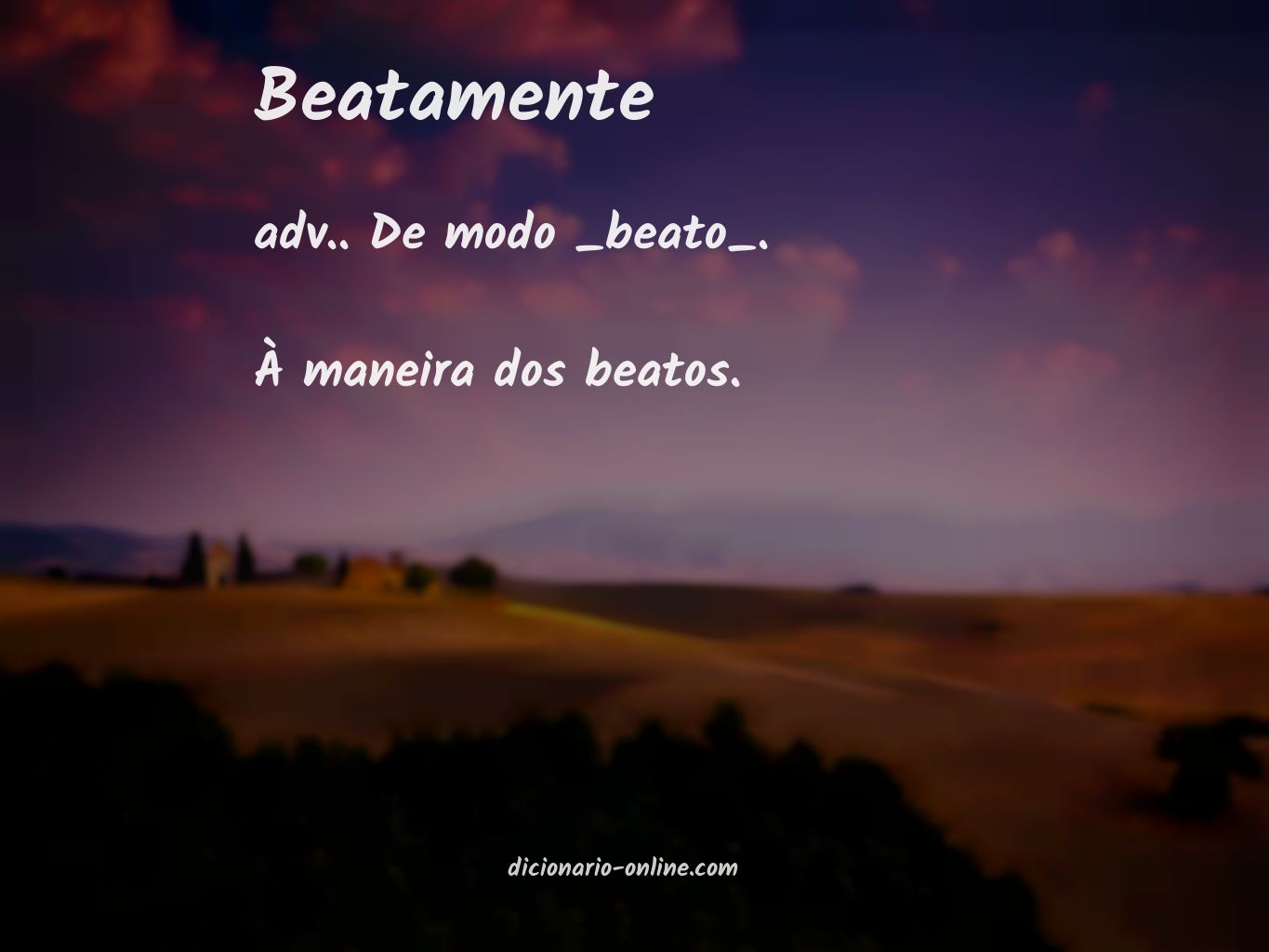 Significado de beatamente