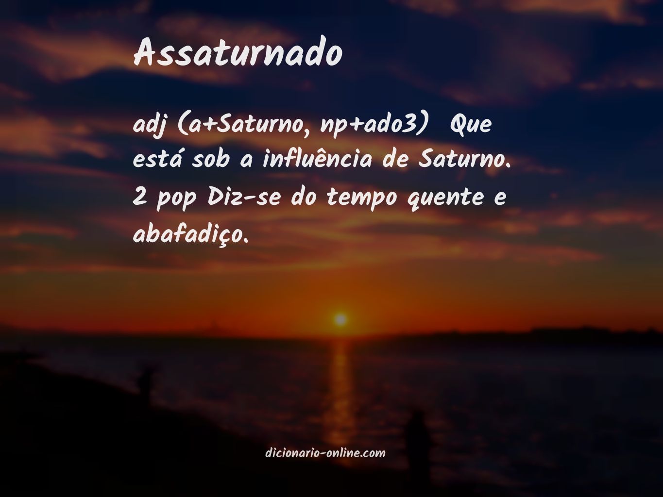 Significado de assaturnado