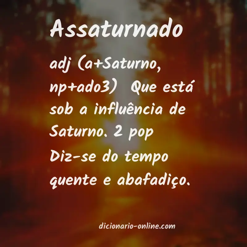 Significado de assaturnado