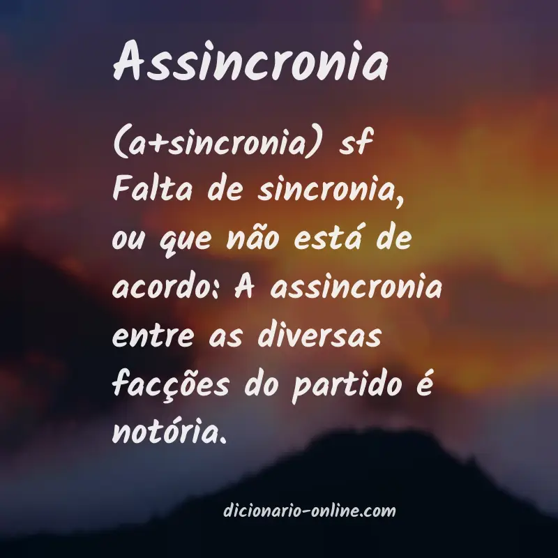 Significado de assincronia