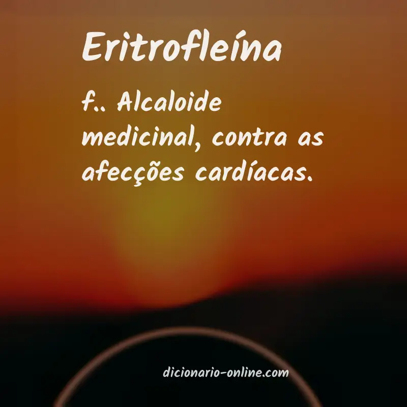 Significado de eritrofleína