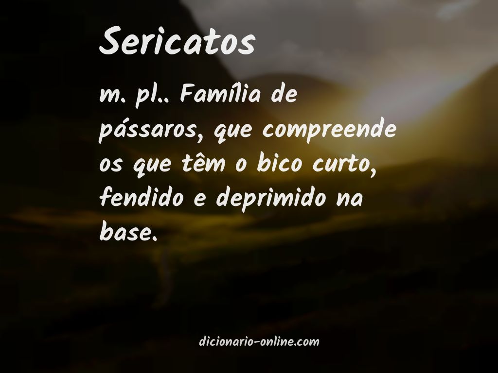 Significado de sericatos