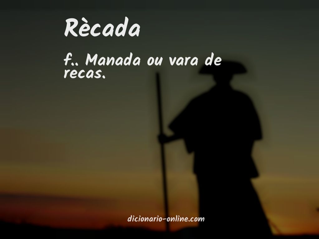 Significado de rècada