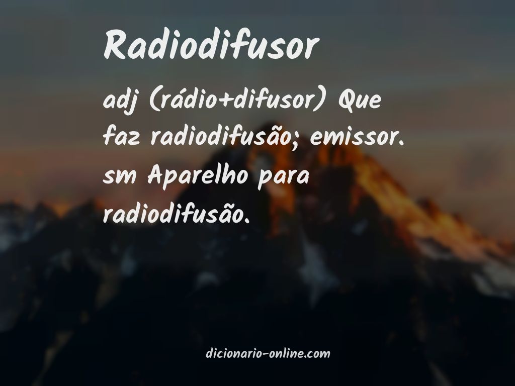 Significado de radiodifusor