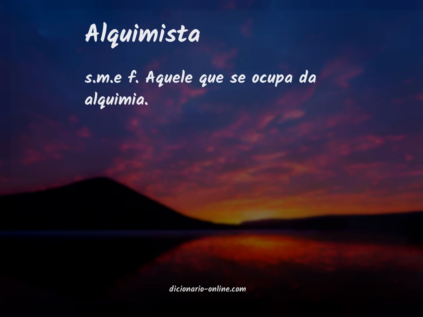 Significado de alquimista