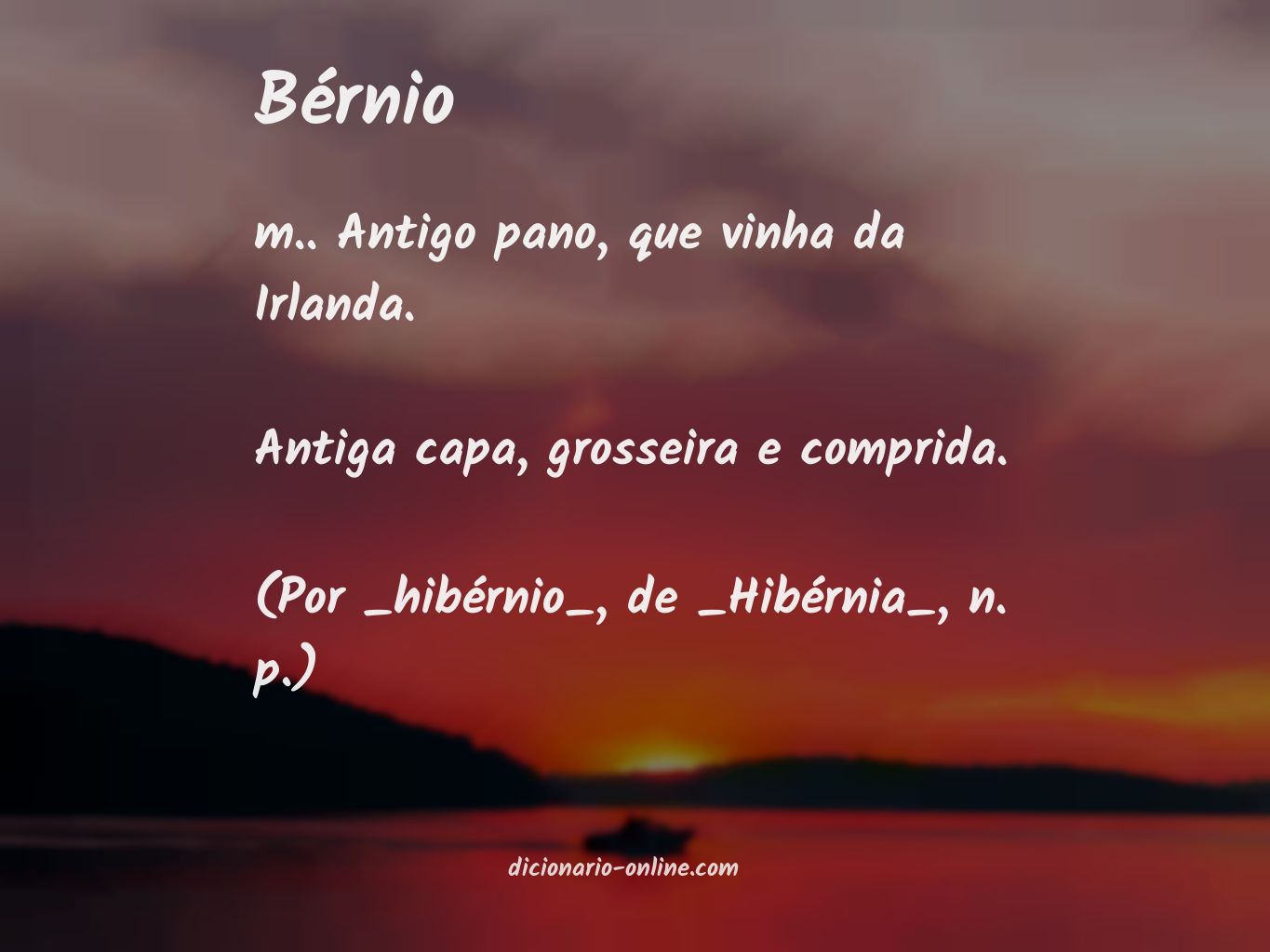 Significado de bérnio