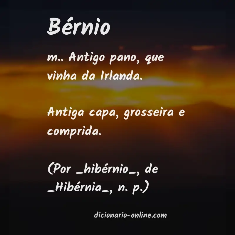 Significado de bérnio