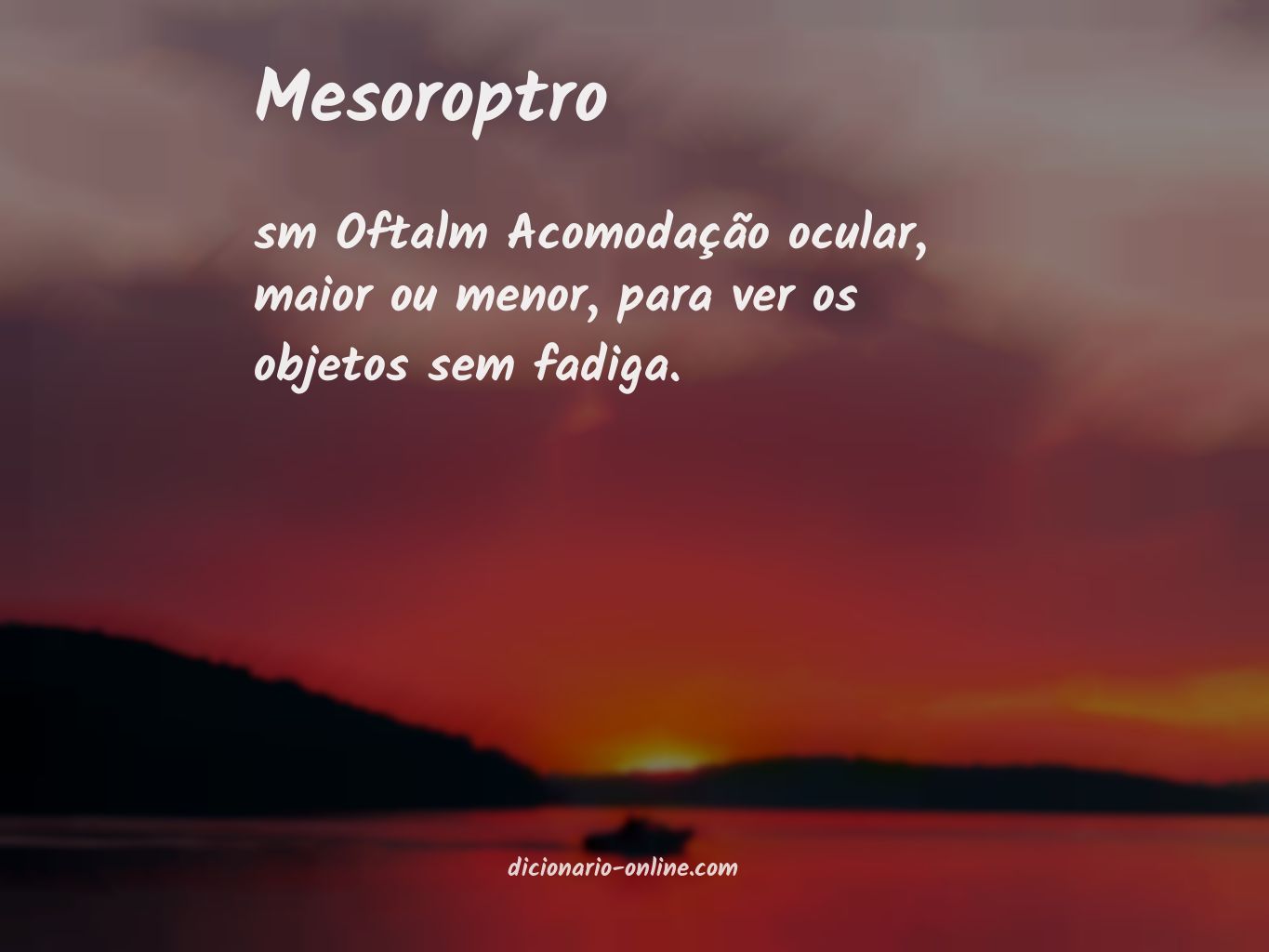 Significado de mesoroptro