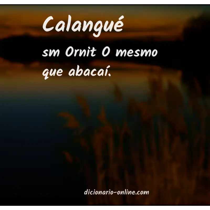 Significado de calangué