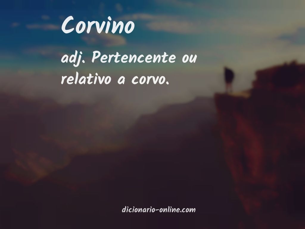 Significado de corvino