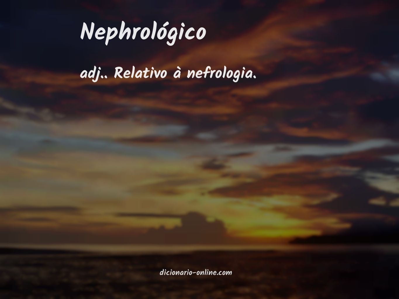 Significado de nephrológico