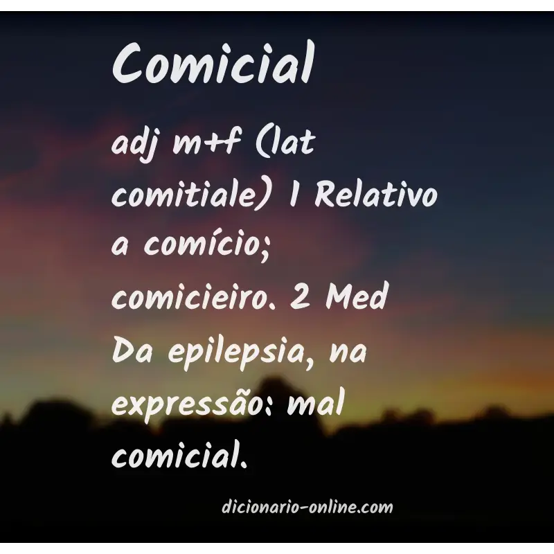 Significado de comicial